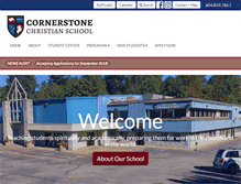 Tablet Screenshot of cornerstoneschool.ca
