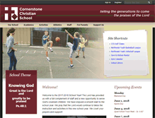 Tablet Screenshot of cornerstoneschool.us